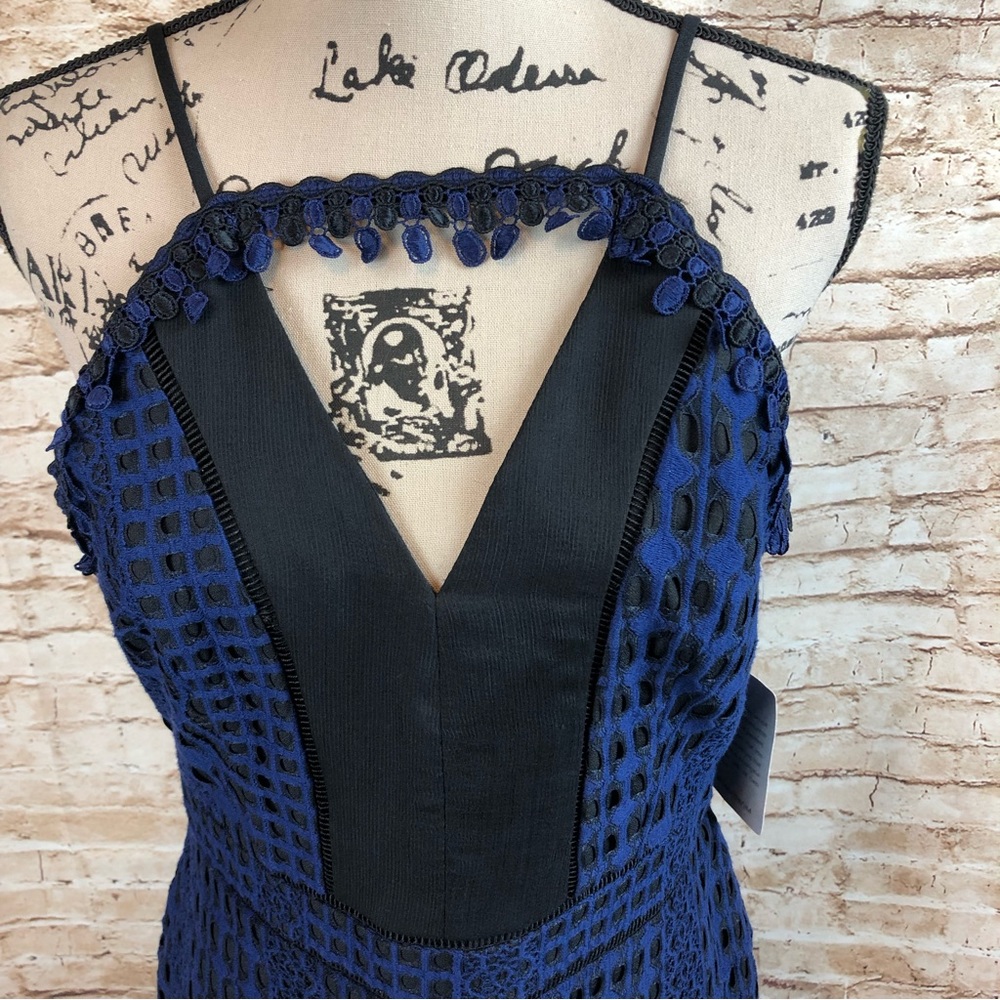 New Harlyn Chiffon Lace a halter Dress Large - Picture 9 of 12